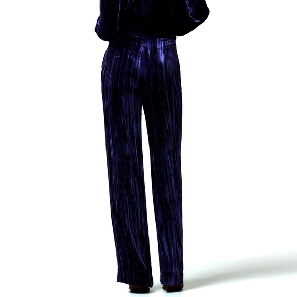 NWTs zara limited edition wide leg velvet pants - Picture 5 of 8